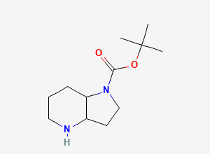 Two-dimensional chemical structure of tert-butyl octahydro-1H-pyrrolo(3,2-b)pyridine-1-carboxylate