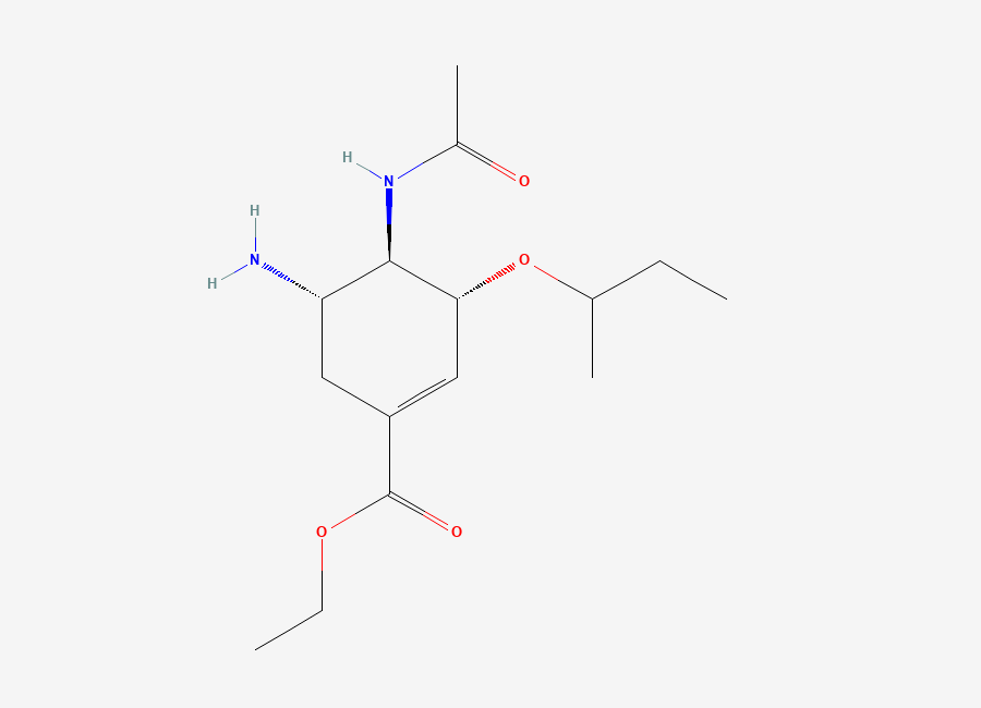 Two-dimensional chemical structure of OseltamivirEP Impurity F / Oseltamivir BP Impurity F / Oseltamivir C-Desmethyl Analog, CAS 1052063-37-2