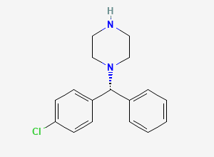 Two-dimensional chemical structure of Levocetirizine Chlorobenzhydryl Piperazine / LevoCetirizine CBHP Impurity, CAS 300543-56-0