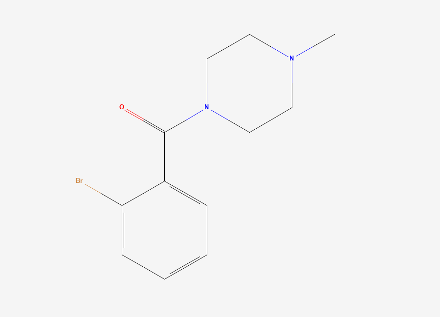 Two-dimensional chemical structure of (2-Bromophenyl)(4-methylpiperazin-1-yl)methanone