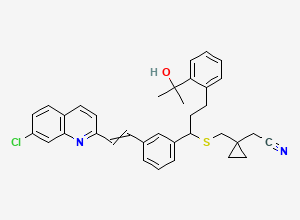 Two-dimensional chemical structure of Montelukast Nitrile Impurity, CAS 866923-62-8
