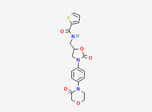 Two-dimensional chemical structure of Rivaroxaban EP Impurity E / Rivaroxaban Deschloro Impurity, CAS 1415566-28-7