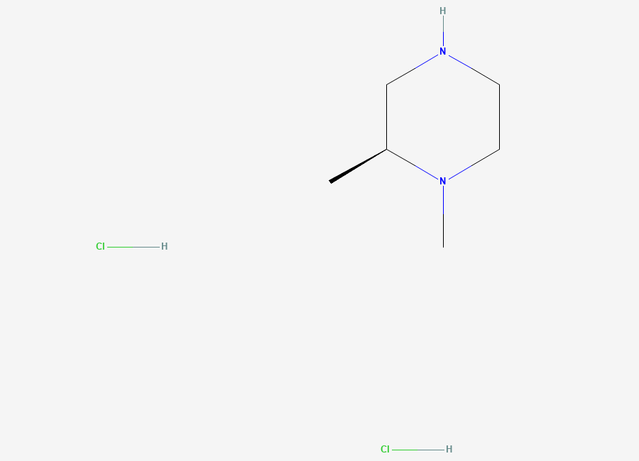 Two-dimensional chemical structure of (2S)-1,2-dimethylpiperazine dihydrochloride