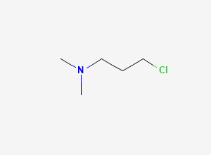 Two-dimensional chemical structure of Benzydamine EP Impurity G/ 3-Chloro-N,N-dimethylpropyl amine, CAS 109-54-6
