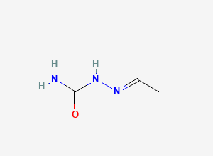Two-dimensional chemical structure of Acetone semicarbazone, CAS 110-20-3