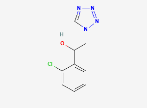 Two-dimensional chemical structure of 1-(2-chlorophenyl)-2-(tetrazol-1-yl)ethanol
