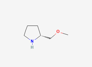 Two-dimensional chemical structure of (2R)-2-(Methoxymethyl)pyrrolidine