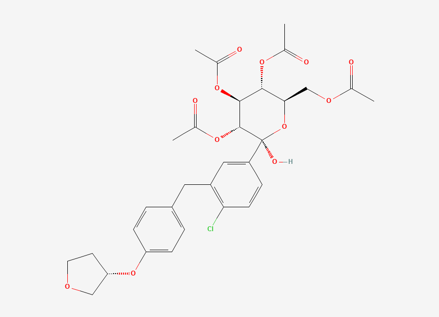 Two-dimensional chemical structure of Empagliflozin Impurity 109