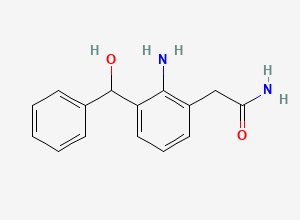 Two-dimensional chemical structure of Nepafenac Related Compound A / Nepafenac Inhouse Impurity E / Nepafenac Hydroxybenzyl Impurity, CAS 1246956-18-2