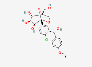 Two-dimensional chemical structure of Ertugliflozin Impurity 9