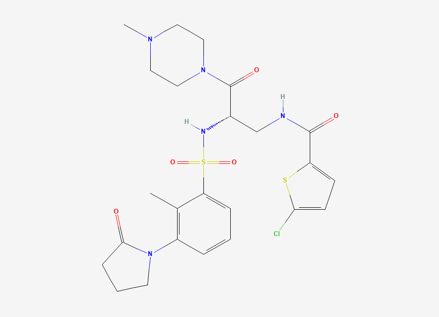 Two-dimensional chemical structure of Segatroxaban