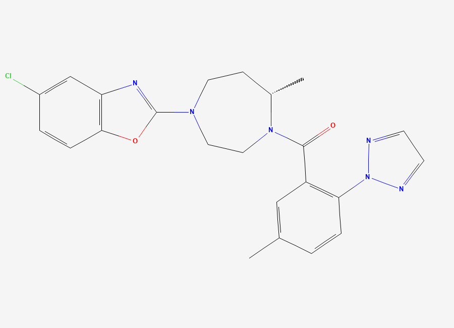 Two-dimensional chemical structure of ent-Suvorexant