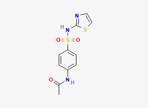 Two-dimensional chemical structure of N-Acetylsulfathiazole, CAS 127-76-4