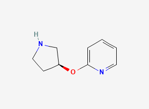 Two-dimensional chemical structure of (S)-2-(Pyrrolidin-3-yloxy)-pyridine
