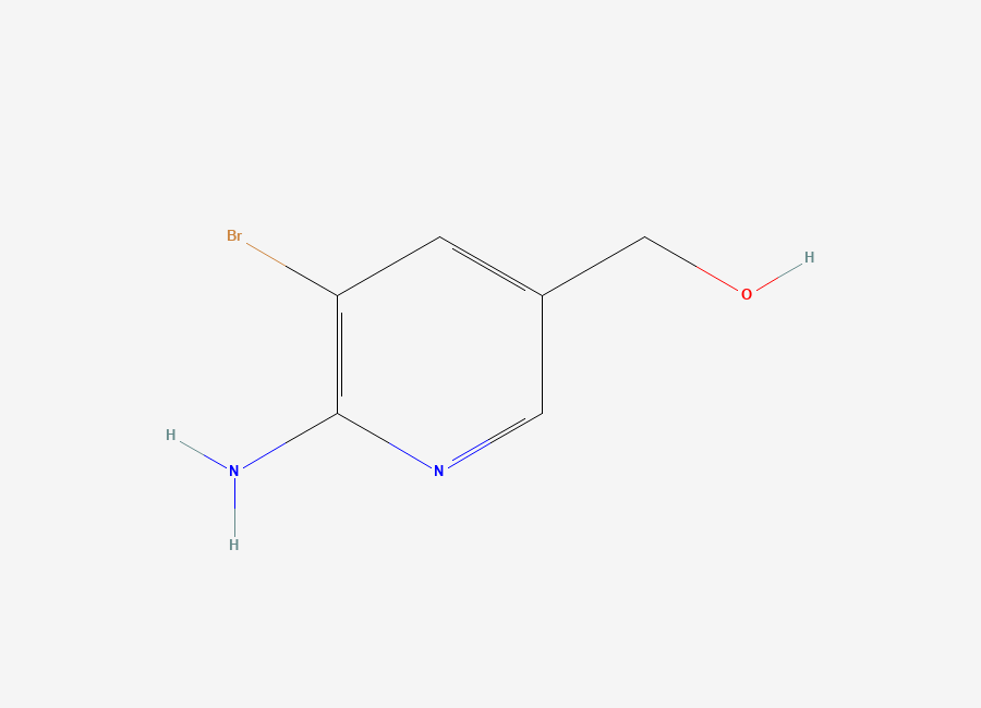 Two-dimensional chemical structure of (6-Amino-5-bromopyridin-3-yl)methanol