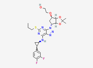 Two-dimensional chemical structure of Ticagrelor EP Impurity D, CAS 274693-26-4
