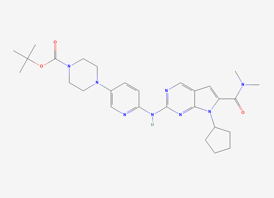 Two-dimensional chemical structure of Ribociclib Impurity B, CAS 1374639-78-7