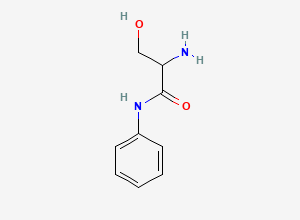 Two-dimensional chemical structure of 2-amino-3-hydroxy-N-phenylpropanamide