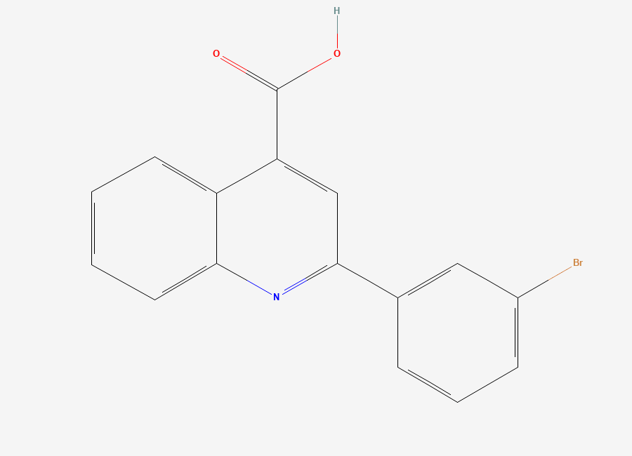 Two-dimensional chemical structure of 2-(3-Bromophenyl)quinoline-4-carboxylic acid