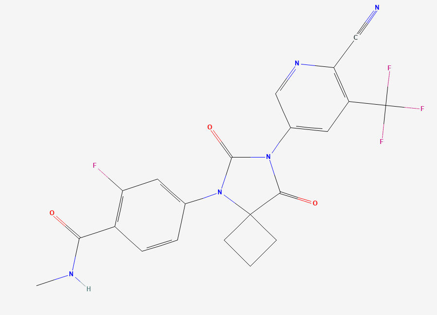 Two-dimensional chemical structure of 6,8-Dioxo Apalutamide, CAS 1332391-92-0