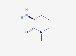 Two-dimensional chemical structure of (S)-3-Amino-1-methylpiperidin-2-one