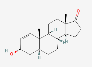 Two-dimensional chemical structure of 5β-Androst-1-en-3α-ol-17-one, CAS 33805-57-1