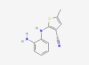 Two-dimensional chemical structure of Olanzapine PIN-3(H) Impurity/ Olanzapine Amino Impurity, CAS 873895-41-1