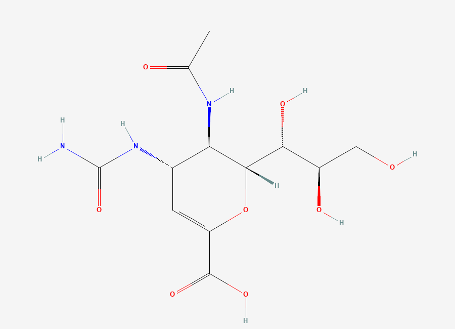 Two-dimensional chemical structure of Zanamivir EP Impurity D, CAS 179531-53-4