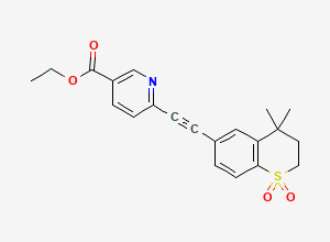 Two-dimensional chemical structure of Tazarotene Sulfone, CAS 1262228-27-2
