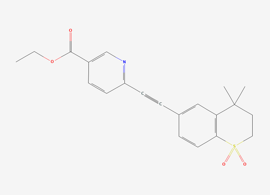 Two-dimensional chemical structure of Tazarotene Sulfone, CAS 1262228-27-2