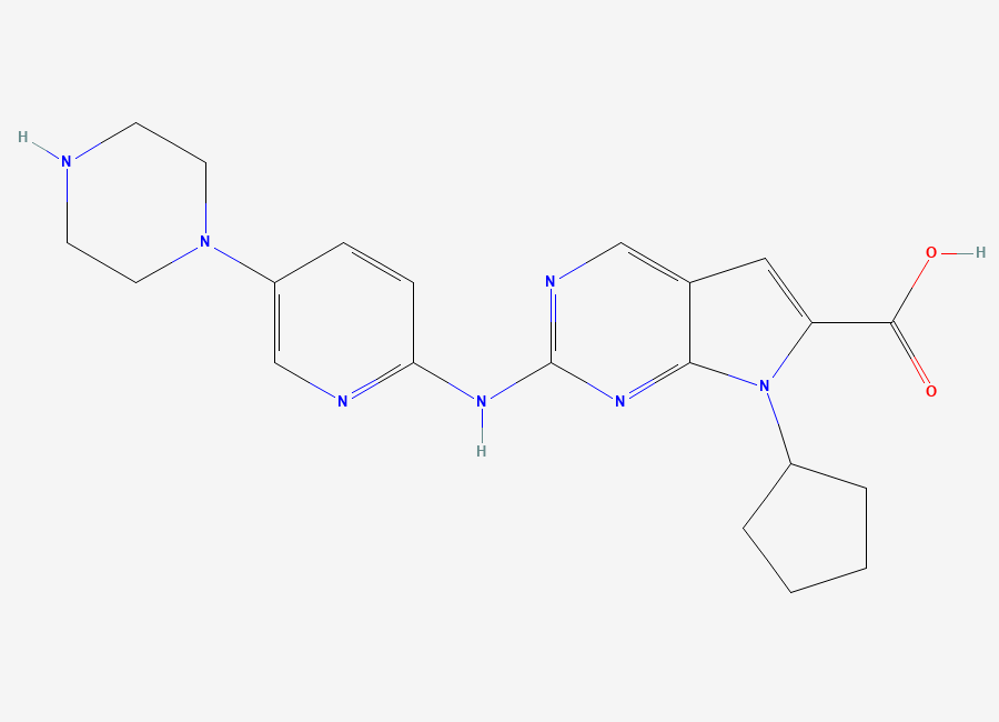 Two-dimensional chemical structure of Ribociclib Impurity A, CAS 2762182-61-4