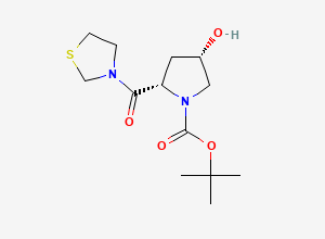 Two-dimensional chemical structure of Teneligliptin Inhouse Impurity C, CAS 401564-34-9