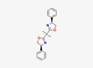 Two-dimensional chemical structure of (S,S)-2,2'-Isopropylidenebis(4-phenyl-2-oxazoline)