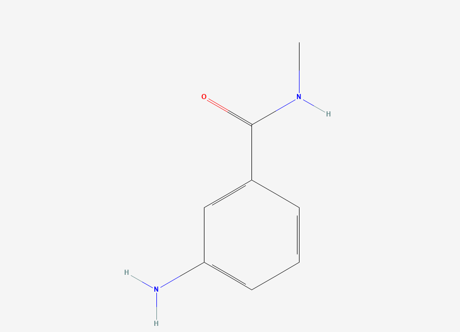 Two-dimensional chemical structure of 3-Amino-N-methylbenzamide
