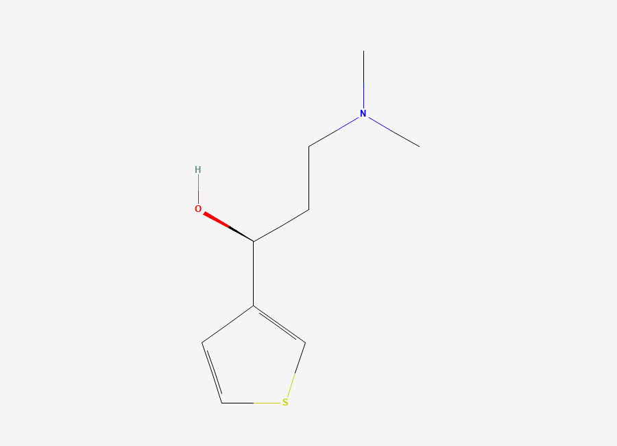 Two-dimensional chemical structure of (S)-3-(Dimethylamino)-1-(thiophen-3-yl)propan-1-ol