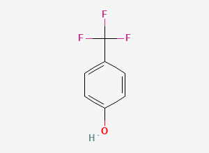 Two-dimensional chemical structure of Fluoxetine 4-hydroxy Benzotrifluoride / Fluoxetine 4 Trifluoro Methyl Phenol, CAS 402-45-9