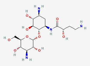 Two-dimensional chemical structure of Amikacin Impurity 10