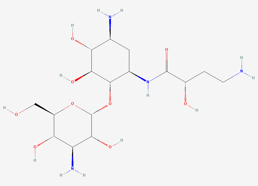 Two-dimensional chemical structure of Amikacin Impurity 10