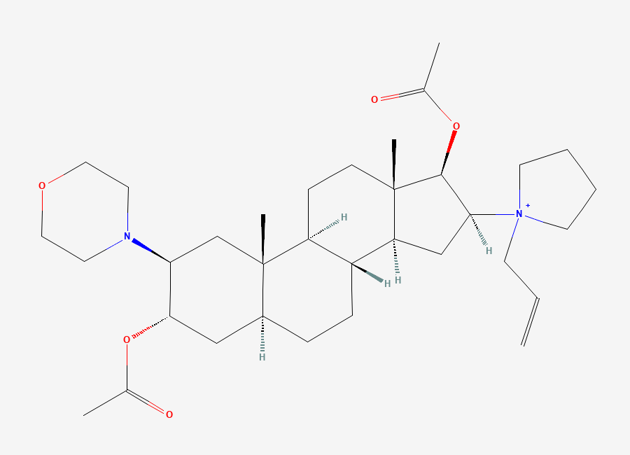 Two-dimensional chemical structure of 3-Acetyl rocuronium