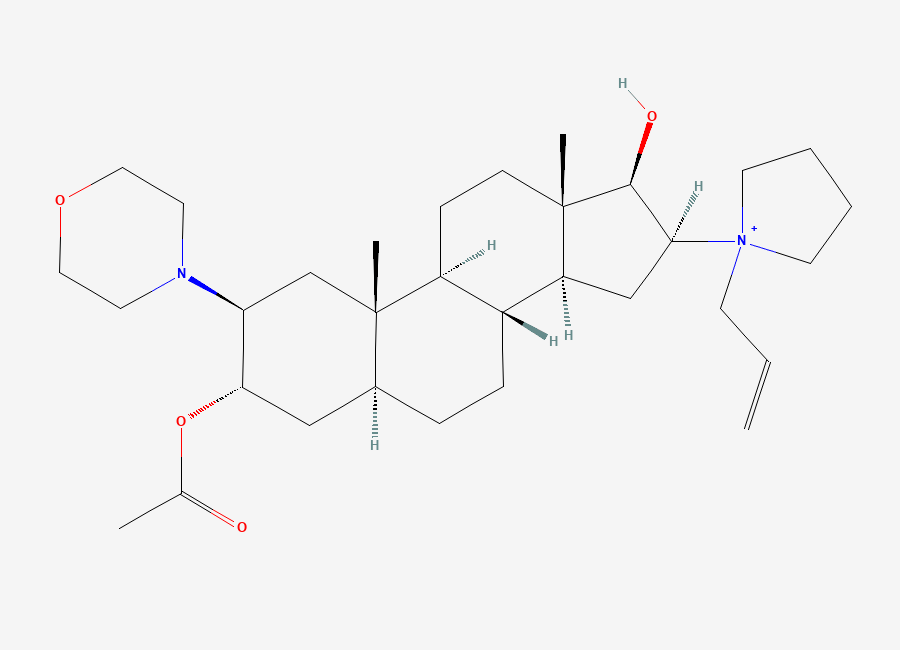 Two-dimensional chemical structure of 3-Acetyl-17-deacetyl rocuronium