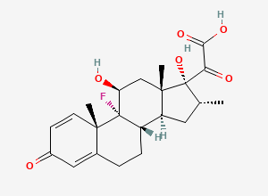 Two-dimensional chemical structure of 21-Carboxy Dexamethasone/ Dexamethasone-21-oic acid, CAS 84449-15-0