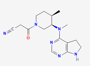 Two-dimensional chemical structure of Dihydro Tofacitinib Impurity/ 5,6-Dihydro Tofacitinib, CAS 1640972-35-5