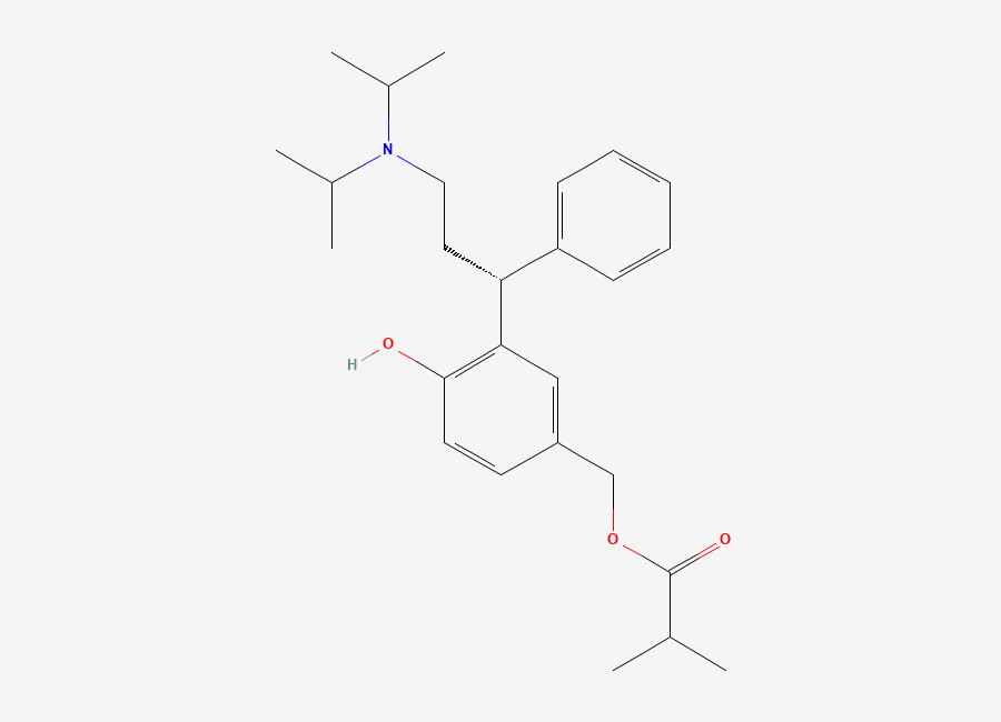 Two-dimensional chemical structure of (R)-5-Isopropylcarbonyloxymethyl Tolterodine