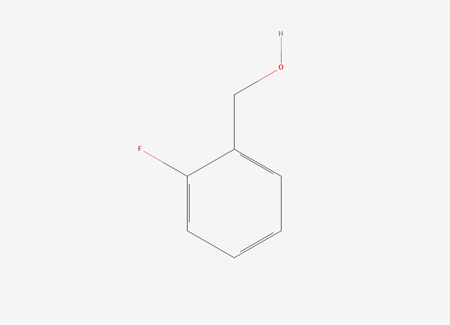 Two-dimensional chemical structure of 2-Fluorobenzyl Alcohol, CAS 446-51-5