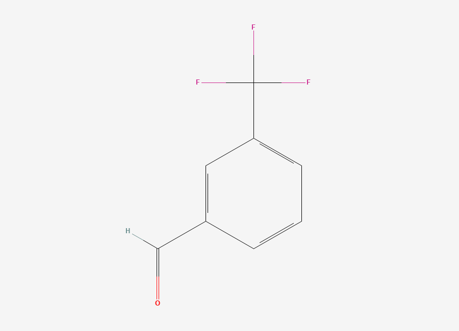 Two-dimensional chemical structure of Cinacalcet 3 - TF Benzaldehyde Impurity / Cinacalcet Aldehyde Impurity, CAS 454-89-7