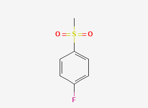 Two-dimensional chemical structure of Bicalutamide JP Related substance N/ 4-Fluorophenyl Methyl Sulfone, CAS 455-15-2