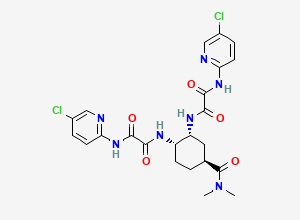 Two-dimensional chemical structure of Edoxaban Dipyridine Impurity, CAS 2568974-02-5