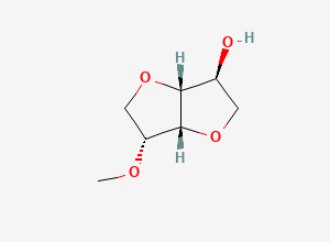 Two-dimensional chemical structure of (3S,3AR,6R,6aR)-6-methoxyhexahydrofuro[3,2-b]furan-3-ol