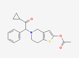 Two-dimensional chemical structure of Prasugrel EP Impurity A, CAS 1391194-45-8