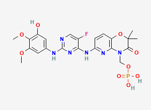Two-dimensional chemical structure of Desmethoxy Fostamatinib Impurity